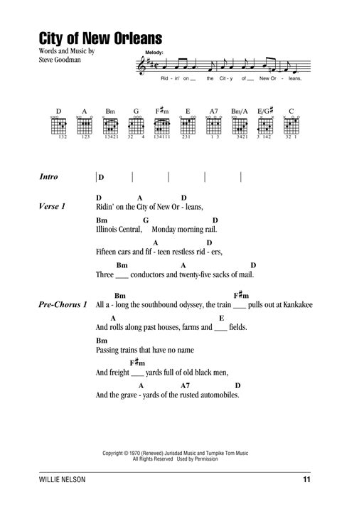 city of new orleans chords|city of new orleans akkorde.
